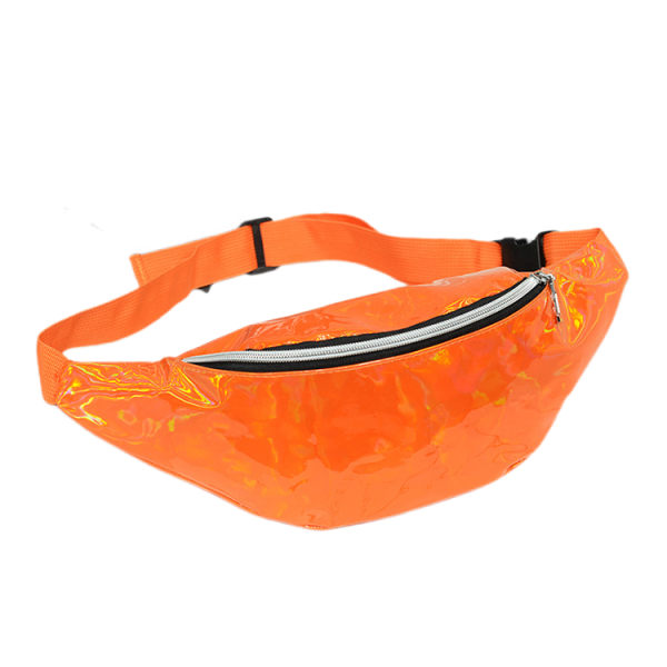 Laser colorful waterproof neon travel carnival hiking outdoor chest bag orange