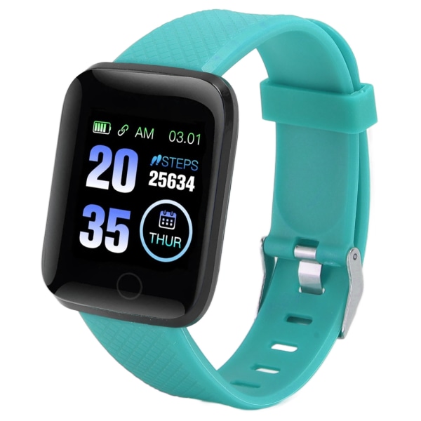 116 Plus Smart Watch 1,3 tums TFT färgskärm IP67 Vattentät Sport Smart Watch med Bluetooth meddelandepåminnelse Light Blue