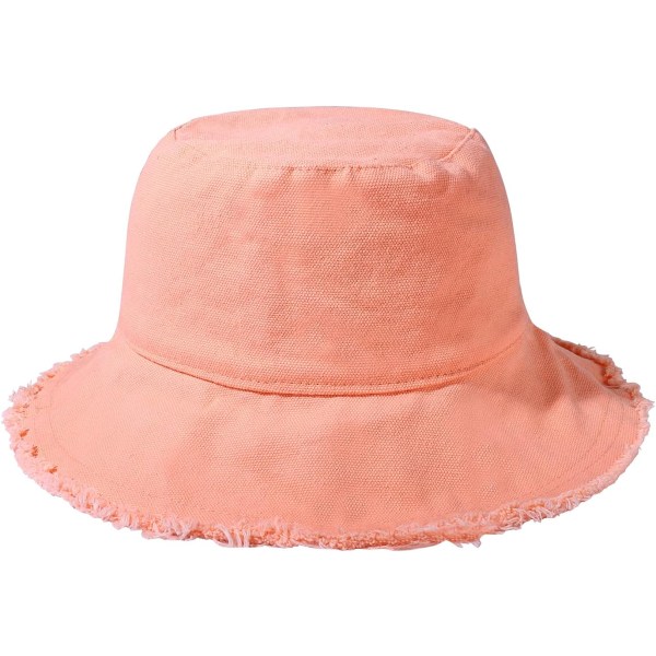 Solhattar för kvinnor Sommar Casual Bred Brätte Bomull Bucket Hat Strand Semester Resa Tillbehör Light Pink