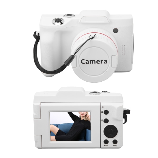 Digitalkamera HD 16MP Hvit Farge Multi Axes Stabilisering Smart Nybegynner Vlogging Kamera