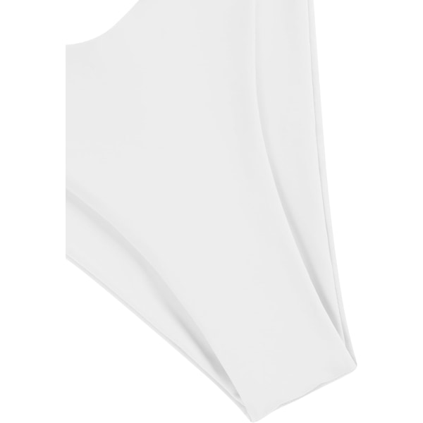 WJSM Kvinners Trekant Bikini Blomster Volanger Sløyfe Bikini Sett Todelt Badedrakt B-white L