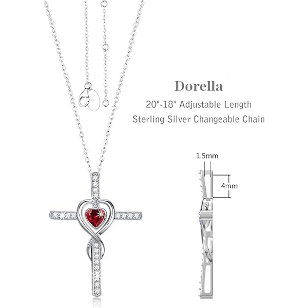 Kärleks Infinity Halsband för Hennes Födelsedagspresenter Fru Mamma Augusti September Månadssten Peridot Blå Safir Smycken 925 Sterling Silver Red