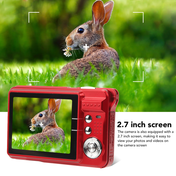4K 48MP Digitalkamera Anti Shake 8X Zoom Digitalkamera med 2,7 tums LCD-skärm C3 48 Röd