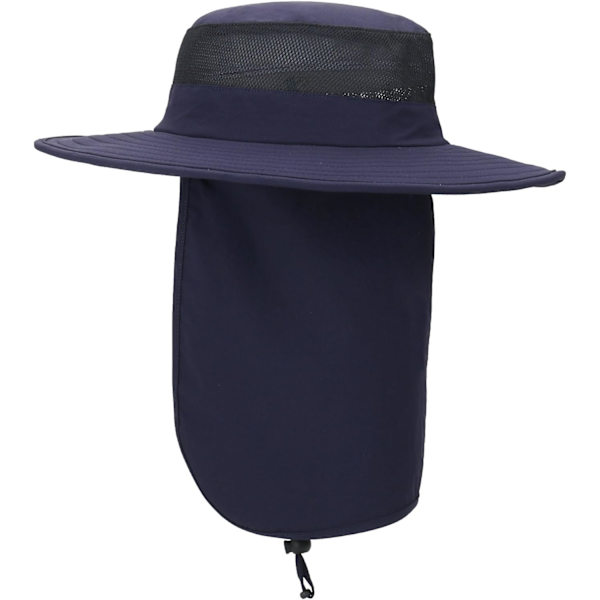 Solhatt för utomhus med UPF 50-skydd, vattentät fiskehatt, ansiktsöverdrag, sommarhatt med nackklaff Navy Blue