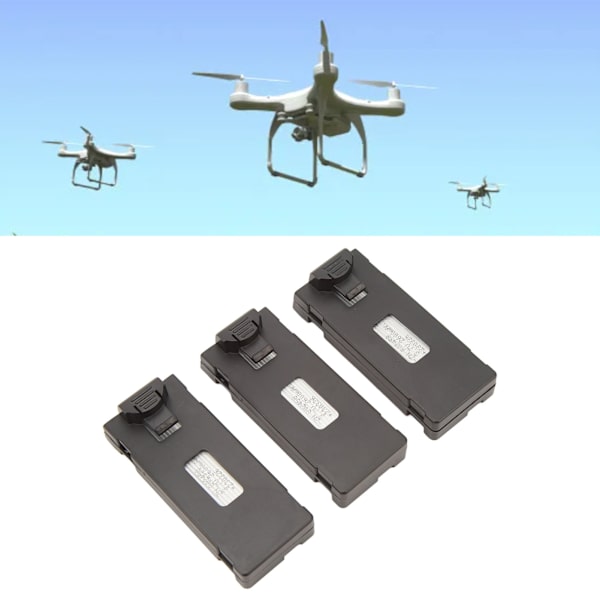 3 stk. RC-fly lithiumbatterisæt let opladningskabelsæt til E88 E88Pro LS E525 E525Pro 3.7v 2600mah