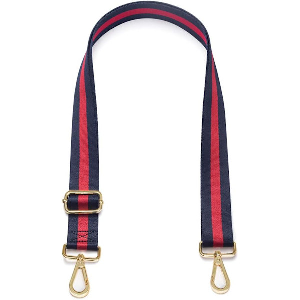 Crossbody veske håndveske stropp bred skulderstropp justerbar erstatningsbelte gitar stil blue-red