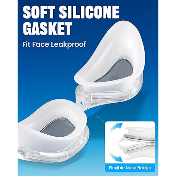 Simglasögon Vuxen Simglasögon för Män Kvinnor Simglasögon Ungdom UV-Skydd Anti-Imma Pool Vattenglasögon