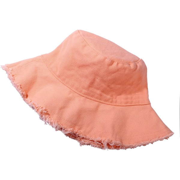 Solhattar för kvinnor Sommar Casual Bred Brätte Bomull Bucket Hat Strand Semester Resa Tillbehör Light Pink