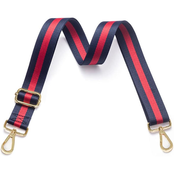 Crossbody veske håndveske stropp bred skulderstropp justerbar erstatningsbelte gitar stil blue-red