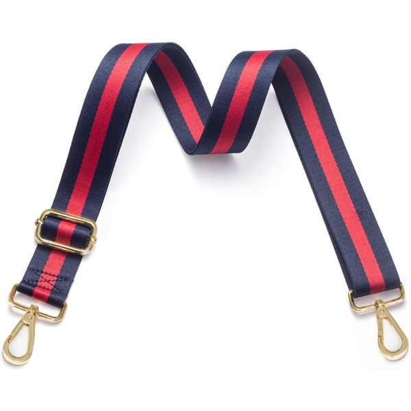 Ristiin menevä käsilaukun hihna, leveä olkahihna, säädettävä vaihdettava vyö, kitaratyyli blue-red