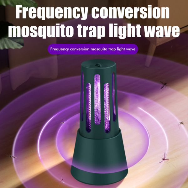 Bug Trap USB Oppladbar 360° Myggdreper LED Lanterne for Innendørs Utendørs Hjem Hage Terrasse Camping Green