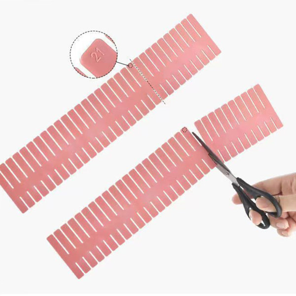 4 kpl Muovisia Ruudullisia Laatikon Jakajia DIY Leikkaus Säädettävät Laatikon Järjestäjät Sukille Alusvaatteille Tarvikkeille Säilytykseen Pink