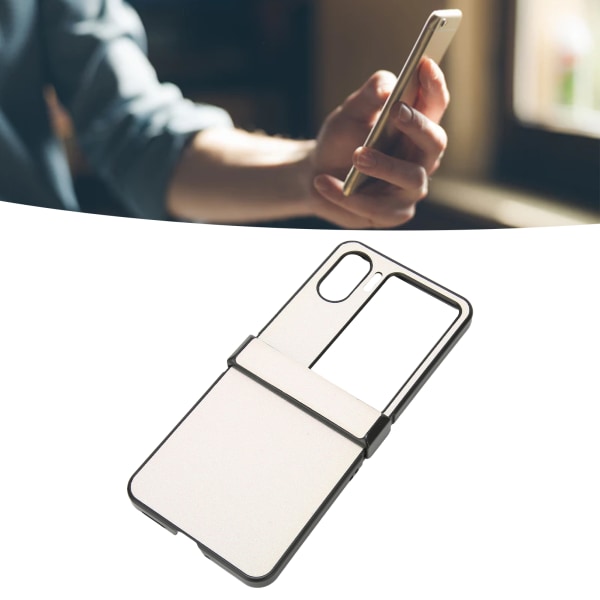 Flip Screen-telefonveske Slitasjesikkert Glitterdesign med perfekt passform Lett å rengjøre deksel for Oppo Find N2 Flip White