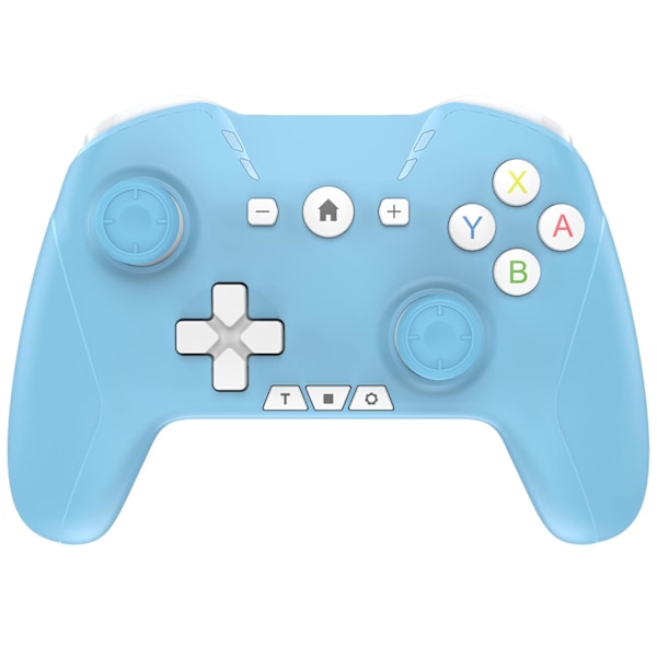 Bluetooth-controller til Switch/PC/Steam/Apple Arcade MFi-spil osv., Switch Pro-controller trådløs med justerbar dobbeltbevægelse, Turbo, Makroer, 6-akset Blue
