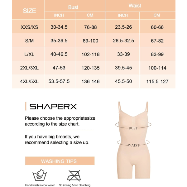 Kvinnors Shapewear Body Suit Tummy Control Body Shaper Seamless Sculpting Snatched Waist Body Suit Beige Mid Thigh L