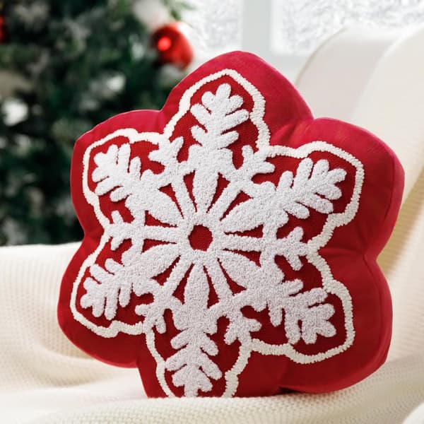 45x45 cm Broderad Julgranskudde - Festlig Prydnadskudde för Soffa & Säng