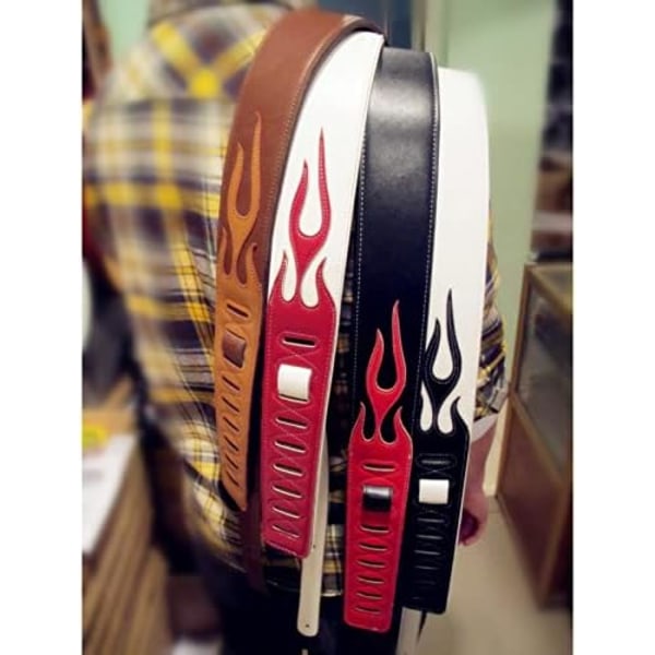 Cool Lightning Pattern/Flame Gitarrrem för Elektrisk Gitarr/Bas White