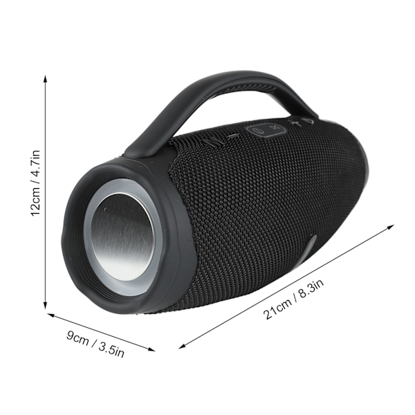 RGB Bluetooth Højttaler Vandafvisende Lang Batterilevetid Bærbar Trådløs Bluetooth Højttaler til Udendørs Sort