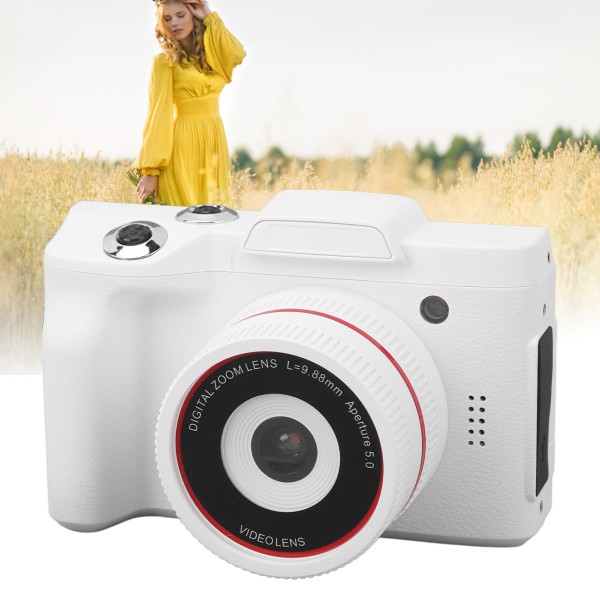 Digitalkamera HD 16MP Hvit Farge Multi Axes Stabilisering Smart Nybegynner Vlogging Kamera