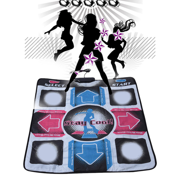 Liukumaton ja kulutusta kestävä Dancing Step Dance Mat Pad Dancer -peitto USB :llä PC:lle