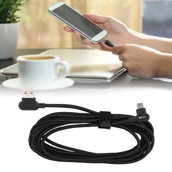 Typ C Laddningskabel Typ C Datakabel för Huawei Mobiltelefoner Svart 3 Meter Ultra Lång