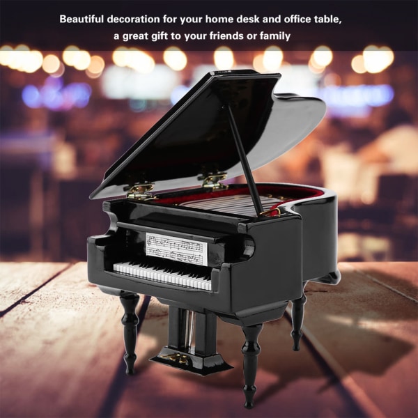 Exquisite Wooden Mini Piano Model Display Decoration Home Coffee House Ornament