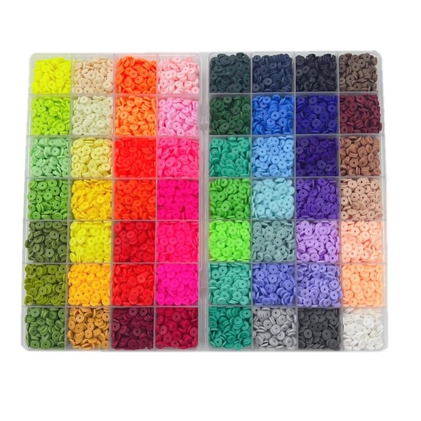 14600 stykker leireperle armbånd lage sett, myke keramiske perler perle streng sett smykker armbånd DIY, bokstavperler for armbånd og smykkeproduksjon