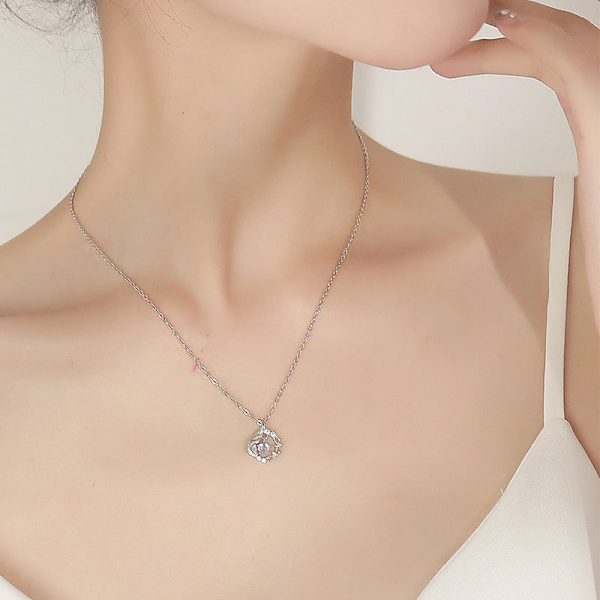 2024 ny modell S925 Silver Blue eucalyptus och fågel halsband flickor, Fashion Smycken Present till Alla hjärtans dag Födelsedag Mors dag