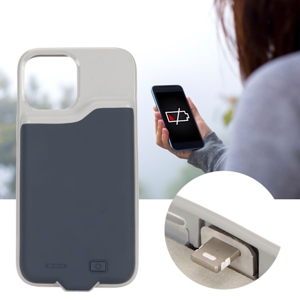 6,7 tommer 5500mAh batteri oplader etui eksternt powerbank batteri opladningsetui til Iphone 12 Pro Max Blue