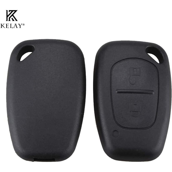 2 Knappar Bilnyckel Fodral Kompatibel med Renault Opel Vauxhall Vivaro Movano Traffic Kangoo För Nissan Fjärrnyckel Ersättning utan Blad (1