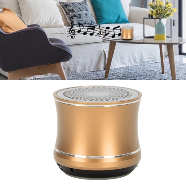 Mini Bluetooth-høyttaler IP67 Vanntett Automatisk Tilkobling Bærbar Trådløs Høyttaler med Bass Radiator for Dusjrom Sykkel Bil Gold