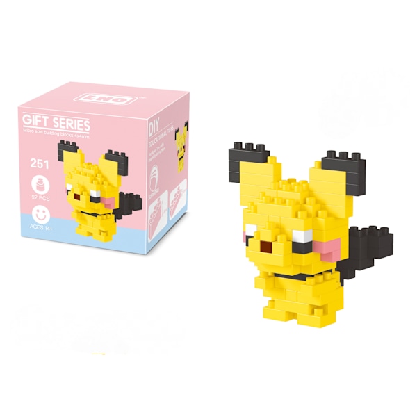 Mini Byggeklodser Søde Tegneserie Sæt til Goodie Bags, 92 stk. Mikro Mini Byggelegetøj DIY 3D Mursten Sæt til Voksne Børn, Julegave Fødselsdag