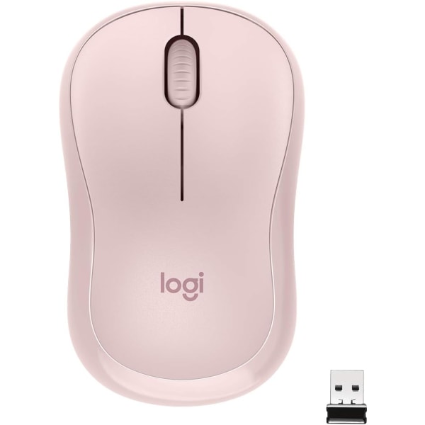 Logitech M221 trådløs Bluetooth-mus, kompakt, jævn sporing, 18 måneders batteri til Windows, macOS, ChromeOS, Linux, kompatibel med pc, Mac, bærbare computere Pink