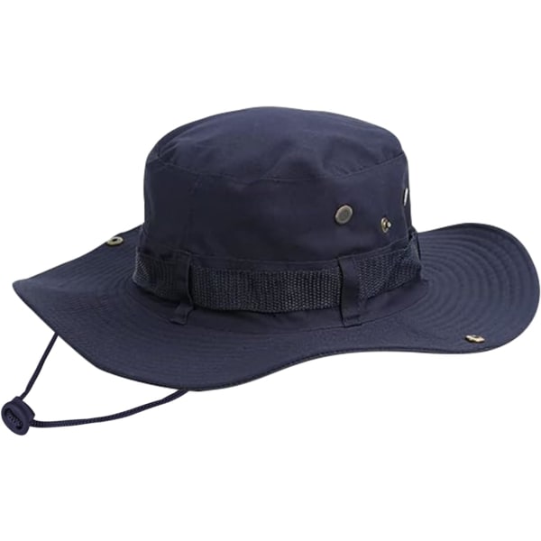 Solhatter for menn Dame Bøttehatt UPF 50+ Boonie-lue Sammenleggbar UV-beskyttelse Vandring Strandfiske Sommersafari navy