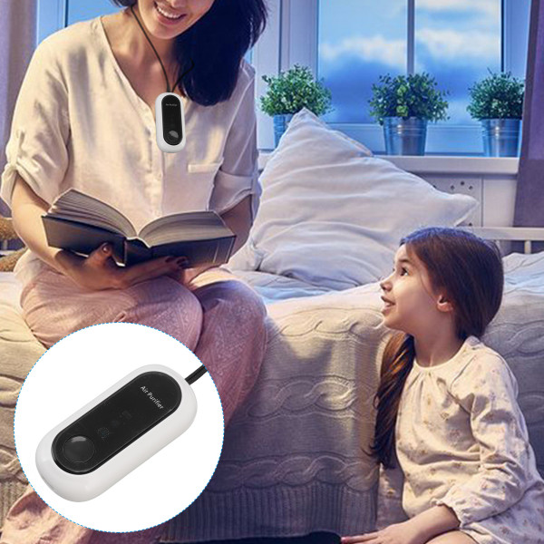 Necklace Purifier USB Charging Adjustable Negative Ion Mini Wearable Air Purifier for Office Car Travel