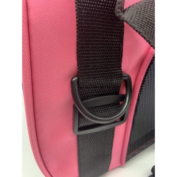 Bæreveske for kjæledyr, flygodkjent duffelbag, bærbar veske for reiser med kjæledyr, hjem for små hunder, katter og valper, små dyr (Medium, Rosa) Pink Medium