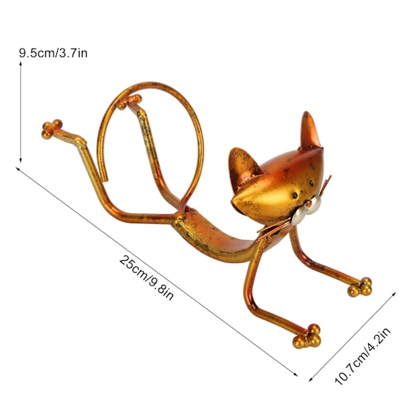 Katte-Vinflaskeholder Innovativ Moderne Stil Dekorativ Metal Katteformet Vinflaskeholder til Hjemmet Stue Skab