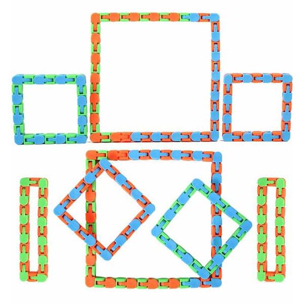Fidget Toys - Fidget Leksak - Böjd Räls blå/orange