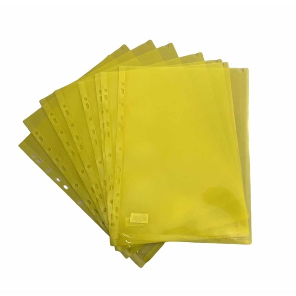 A4 plastlomme - hul 10-pak Grey