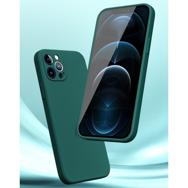 iPhone 12 Pro Max-skal - mikrofiber-silikone Mörkblå