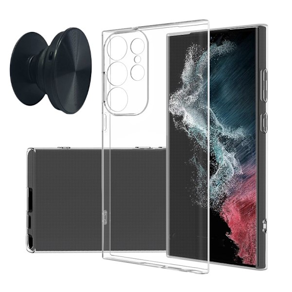 Samsung Galaxy S23 Ultra-etui og fingerholder - beskyttelse og komfort - sort