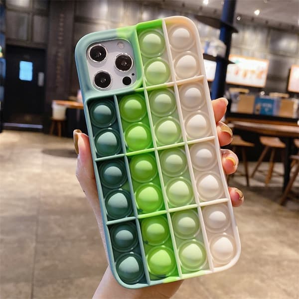 iPhone 12 / iPhone 12 Pro Skal - Pop it Fidget Multicolor rosa/blå/gul/vit