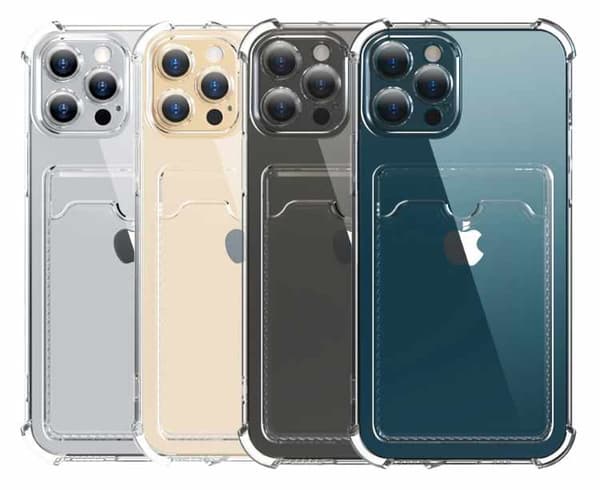 iPhone 13 Pro -kotelo - läpinäkyvä korttipidike