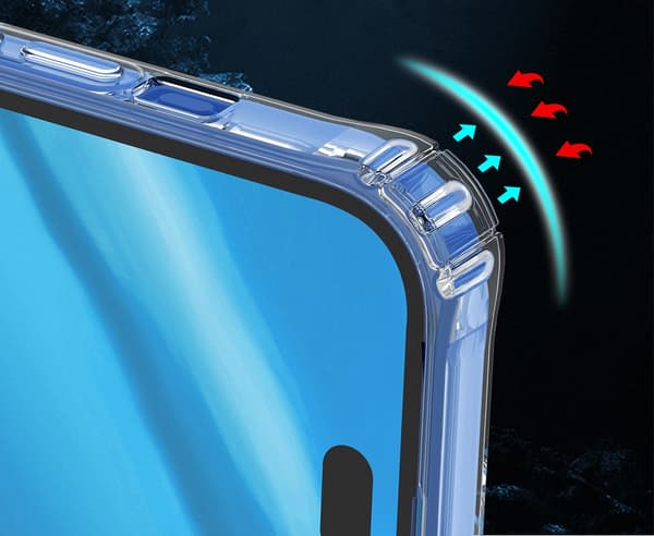 iPhone 14 Pro Transparent Skal med Sid-Korthållare - Hållbart och Lätt