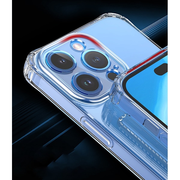 iPhone 11 läpinäkyvä kotelo, jossa on sivukorttipidike - Kestävä ja kevyt
