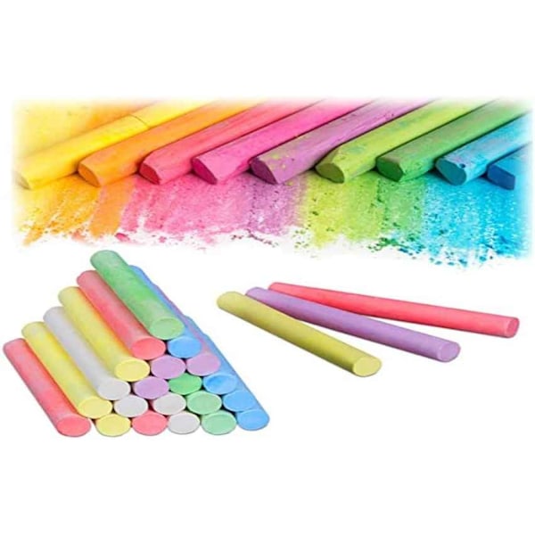 Krita Sex Färger 24-pack Vit/blå/röd/grön/lila/gul