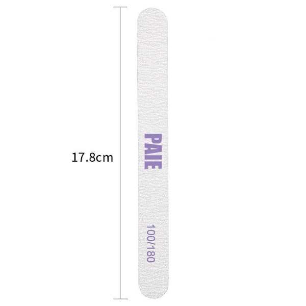 2-Pack - Dubbelsidig Nagelfil - 100/180 Vit