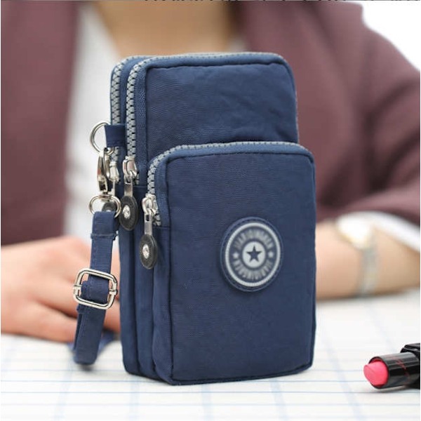 Minitaske - Justerbar rem Blå