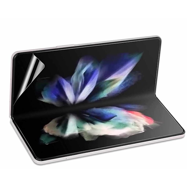 Samsung Galaxy Z Fold 3 - läpinäkyvä kuori + pehmeä suojakalvo kaksi osaa