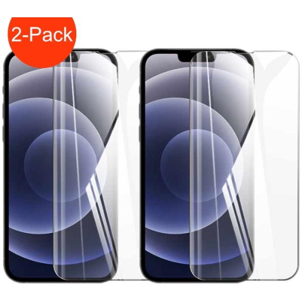 2-Pack - iPhone 14 Plus Hög Kvalitets Heltäckande Härdat Glas Sk